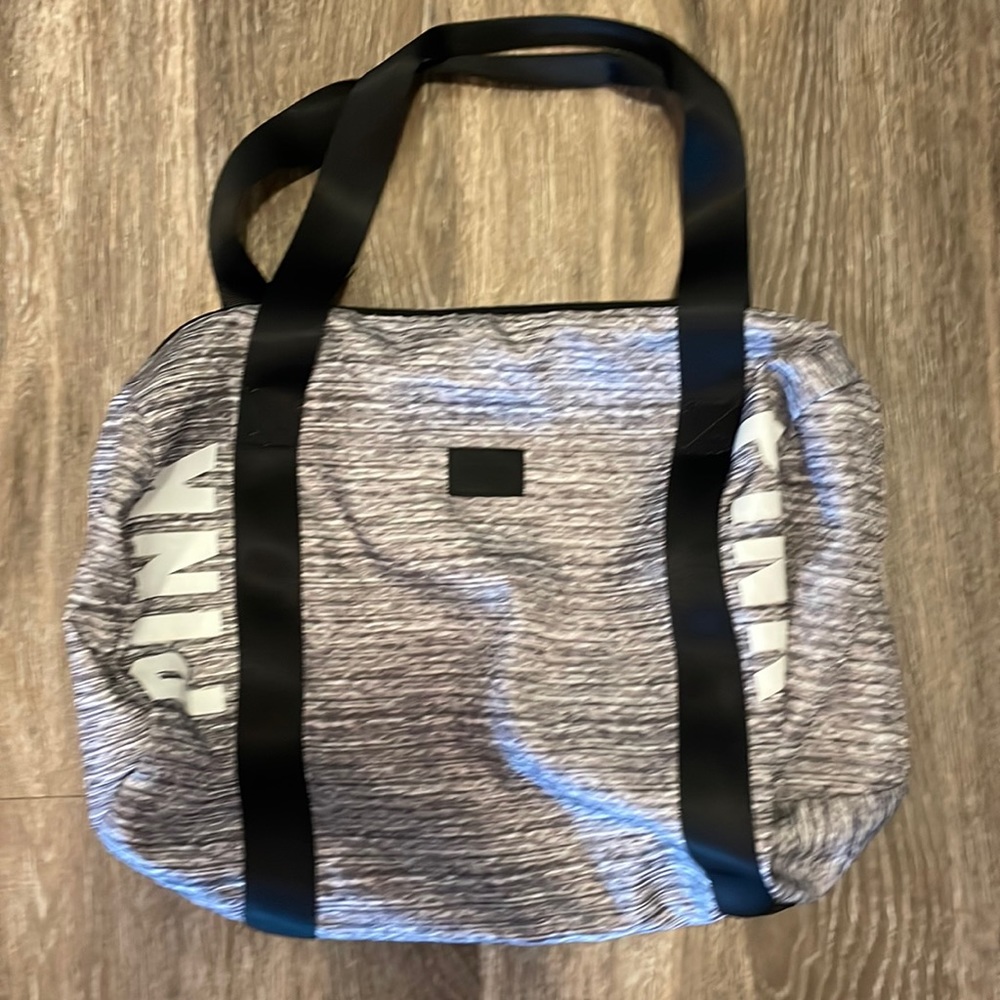 PINK Women's VICTORIA'S SECRET PINK gym Duffle/tote bag black/white/gray